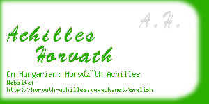 achilles horvath business card